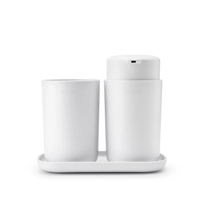 Brabantia - Zestaw akcesoriów łazienkowych 3 szt. ReNew biały