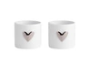 Raeder - Zestaw 2 świeczników na tealight - srebrne serce