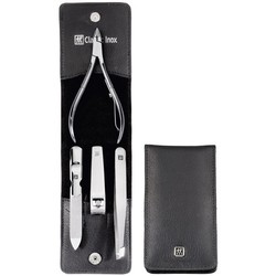 Zwilling - zestaw podróżny - czarne skórzane etui, 4 elementy Classic Inox