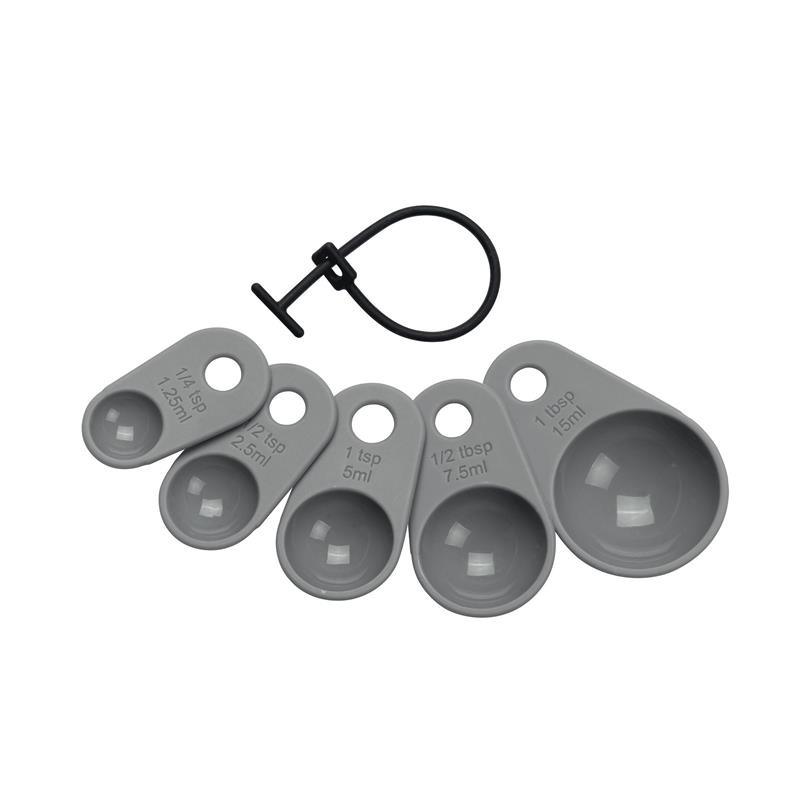 Lurch - zestaw miarek silikonowych, 5 sztuk, szare FlexiForm