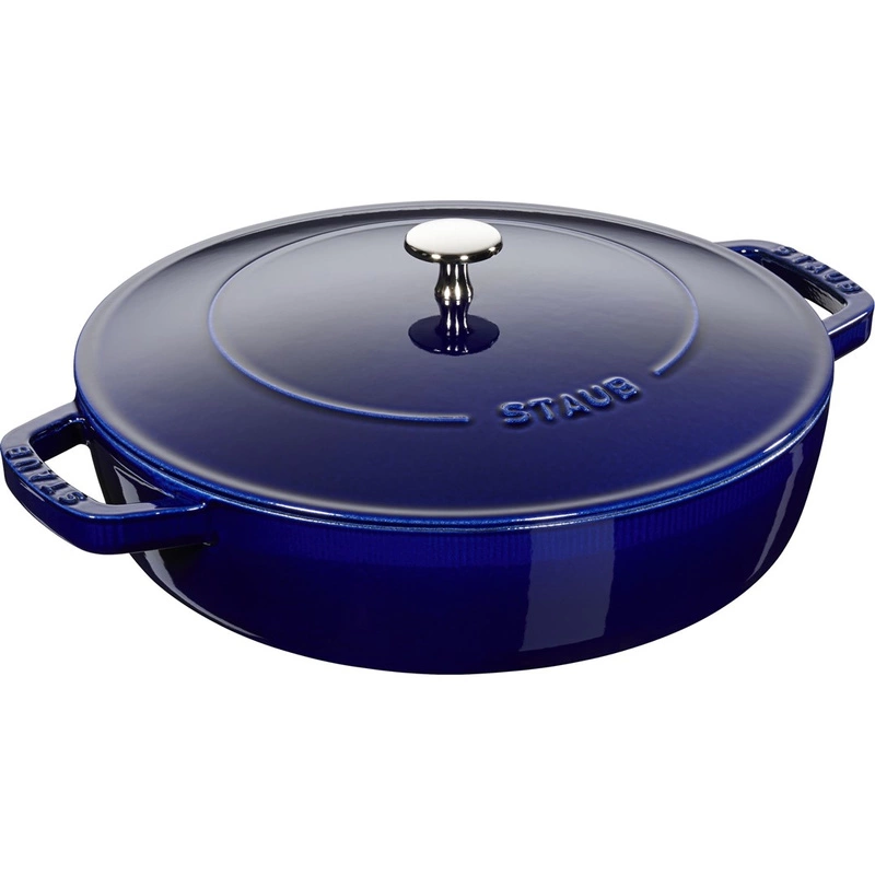 Staub - głęboka patelnia żeliwna Chistera niebieska 28 cm