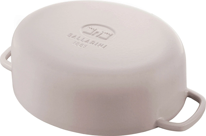 Ballarini - garnek żeliwny owalny 6.5 ltr, kość słoniowa Bellamonte