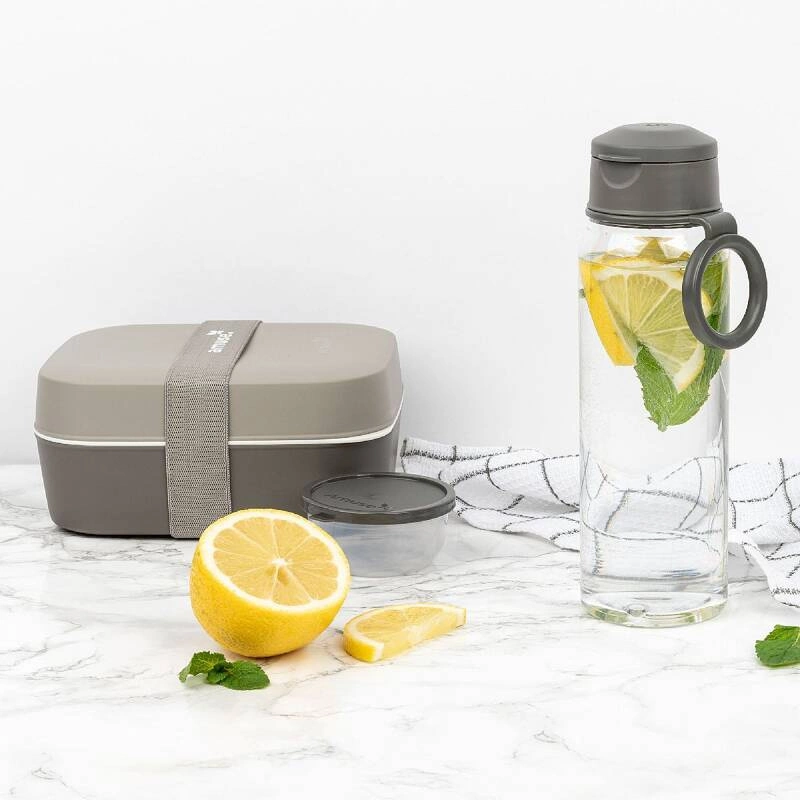 Amuse - butelka na wodę 500ml z uchwytem - szara