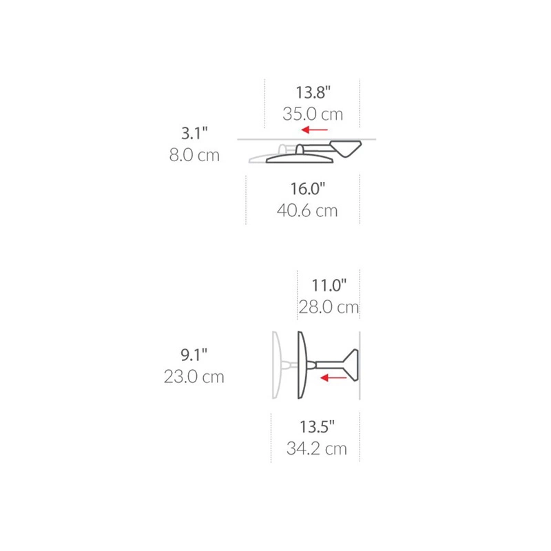 simplehuman - Lustro ścienne sensorowe - stal polerowana