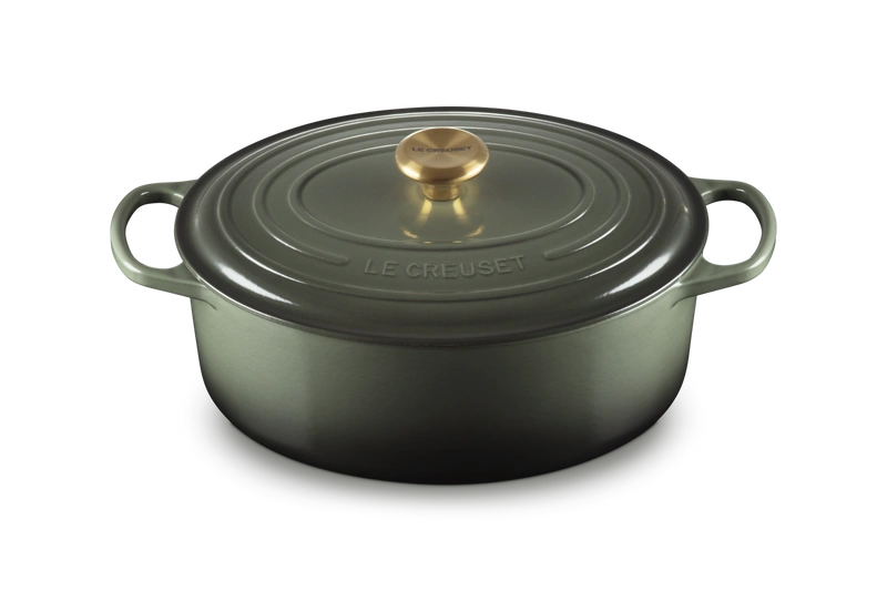 Le Creuset - brytfanna żeliwna emaliowana Signature 31 cm 6,3 l thyme