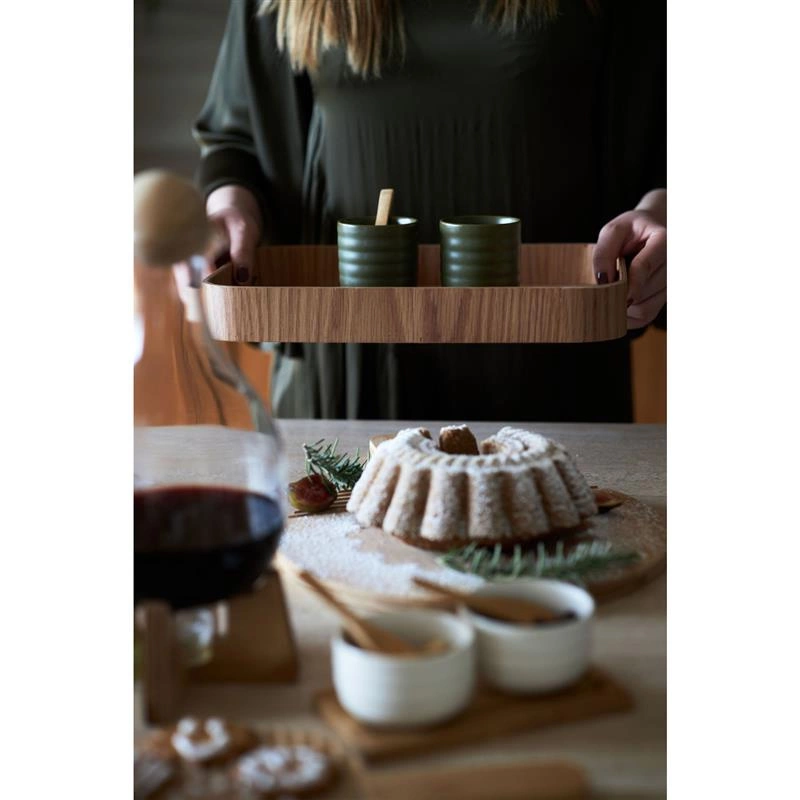 Sagaform - kubki do grzanego wina, 2 szt., kamionka, 0,18 l, śred. 7 x 7,5 cm, zielone Ellen