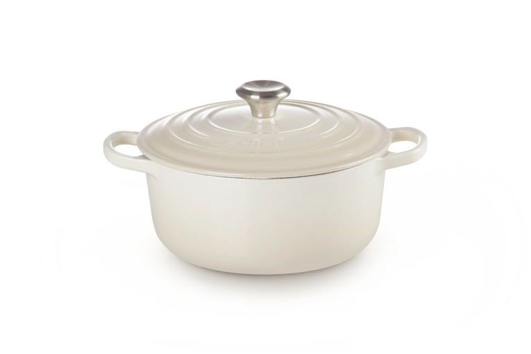 Le Creuset - brytfanna żeliwna emaliowana Signature okrągła 22 cm 3,3 l meringue