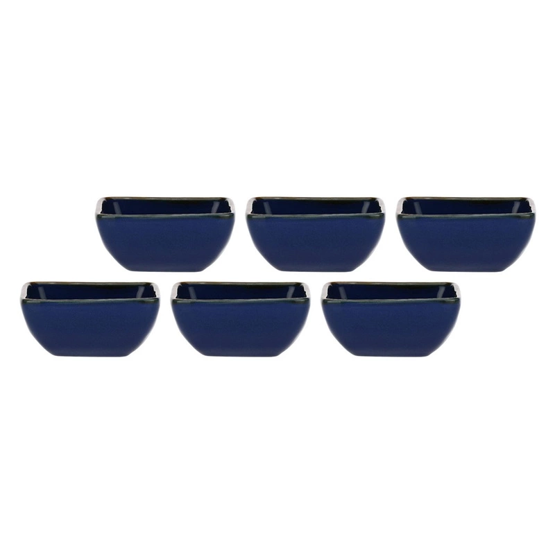 Rose&Tulipani - zestaw 6 kwadratowych miseczek 8 cm Concerto Blu Cobalto