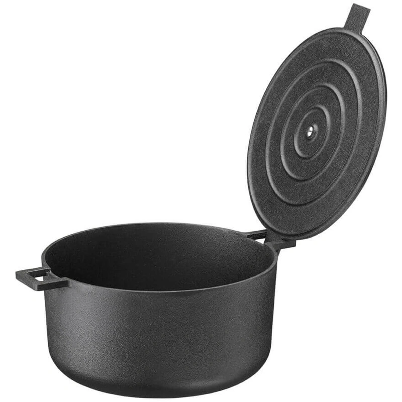 Skeppshult - NOIR Garnek żeliwny z pokrywą - 5 ltr, czarny