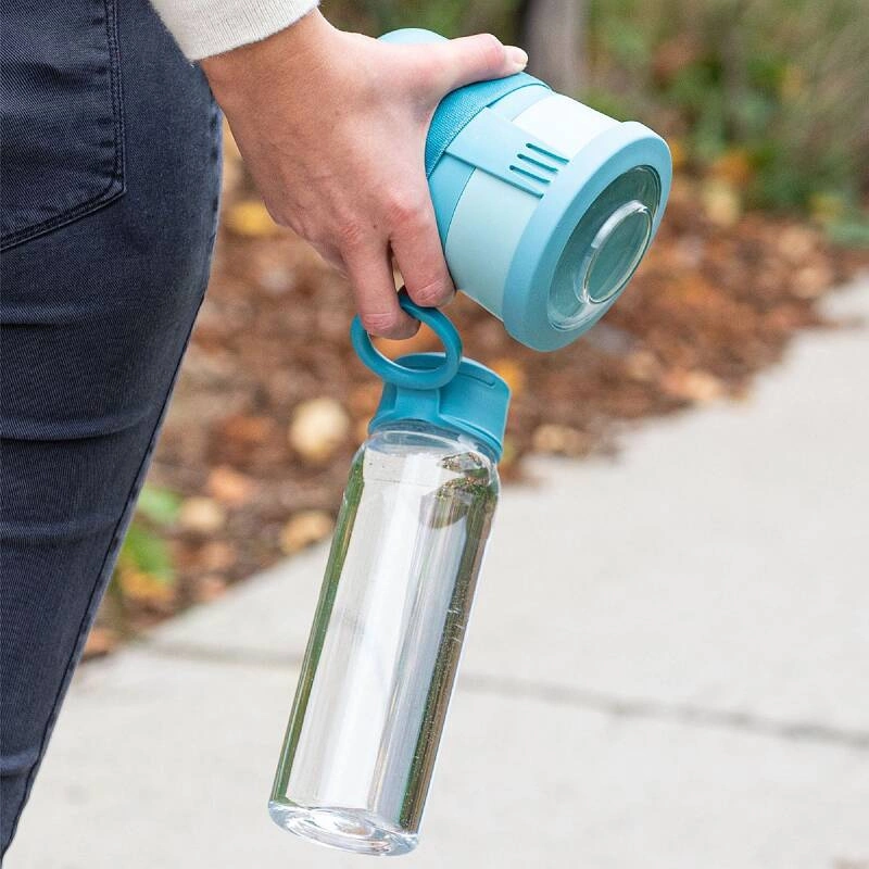 Amuse - butelka na wodę 500ml z uchwytem - błękitna
