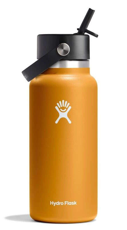 Hydro Flask - Butelka 946 ml Wide Mouth Flex Straw Cap miodowy Fossil