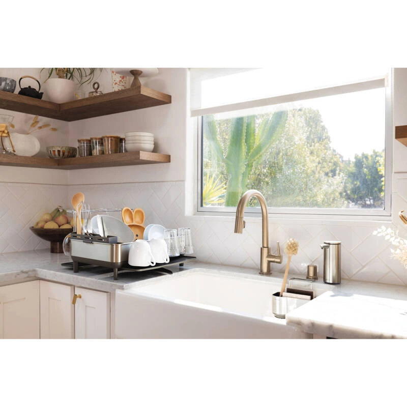 simplehuman - Ociekacz do naczyń z uchwytem - szary