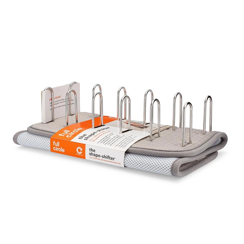 Full Circle - Mata do osuszania naczyń z uchwytami Shape Shifter