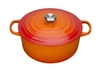 Le Creuset - brytfanna żeliwna emaliowana Signature okrągła 28 cm 6,7 l płomienna
