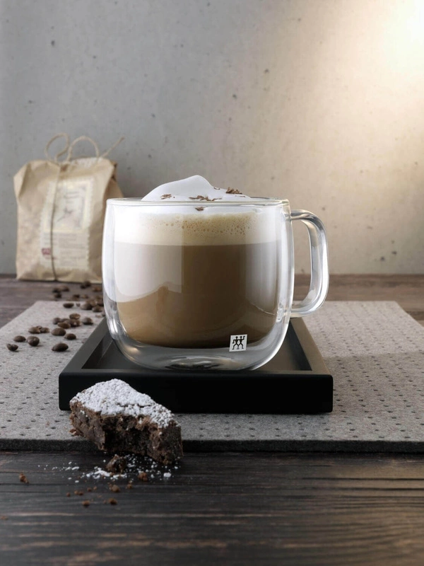 Zwilling - 2 szklanki z podwójnymi ściankami cappuccino Sorrento Plus 450 ml