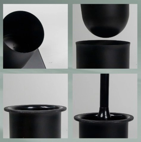 Kela - Stojak WC+szczotka toaletowa czarny Devin