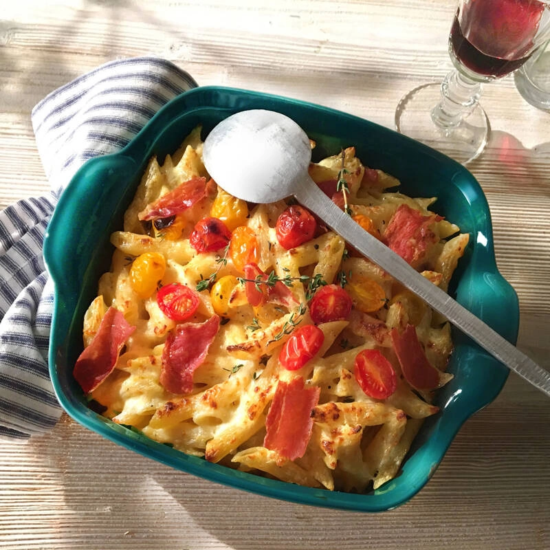 Emile Henry - Kwadratowe naczynie do zapiekania - morski