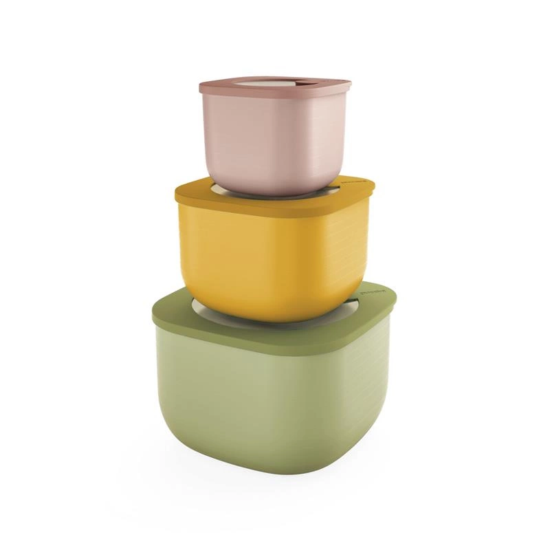 Guzzini - ZESTAW 3 GŁĘBOKICH POJEMNIKÓW „ECO STORE&MORE”