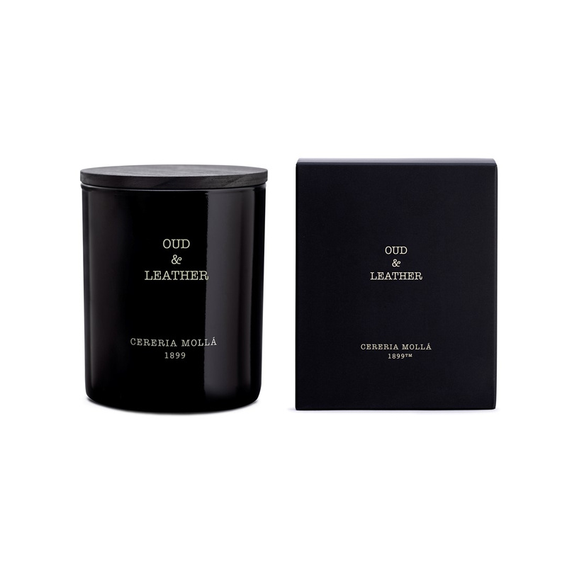 Ceria molla - Świeca Premium 230gr. Oud and Leather