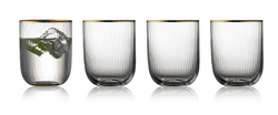 Lyngby Glas - Szklanki do wody Palermo 350 ml 4 sztuki złote