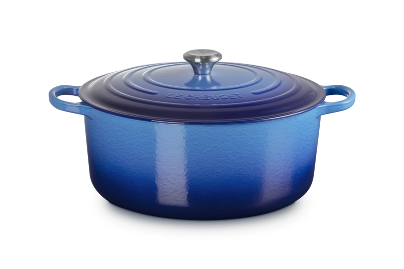 Le Creuset brytfanna żeliwna emaliowana Signature okrągła 34 cm 12 l azure
