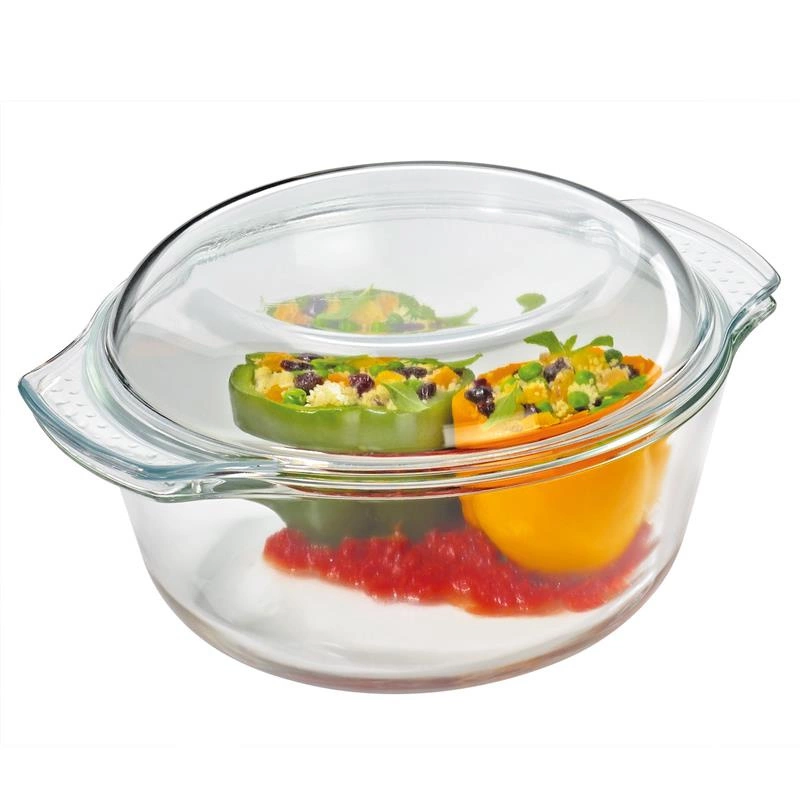 Kuchenprofi - naczynie żaroodporne z pokrywką, szkło borokrzemowe, śred. 22 x 13,5 cm Elsass