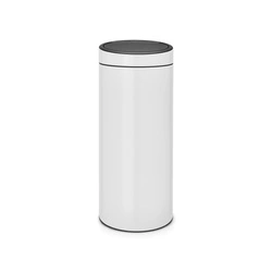Brabantia - Kosz Touch Bin New 30L biały, wiaderko plastikowe