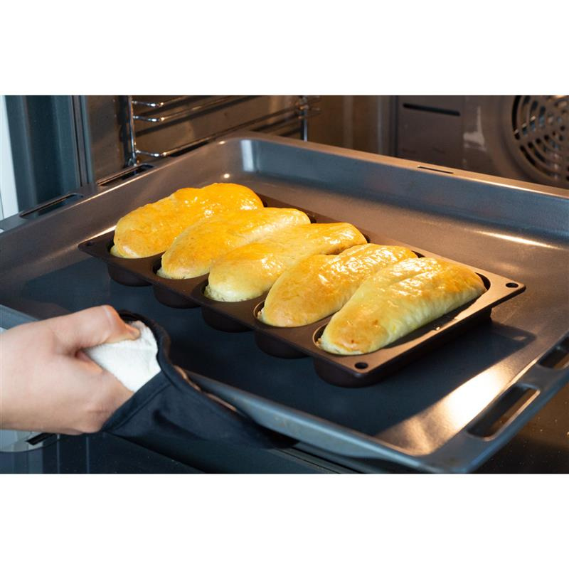 Lurch - forma na 5 bułek do hot dogów, 29,5 x 16 cm, brązowa FlexiForm