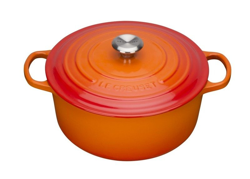 Le Creuset - brytfanna żeliwna emaliowana Signature okrągła 26 cm 5,3 l płomienna