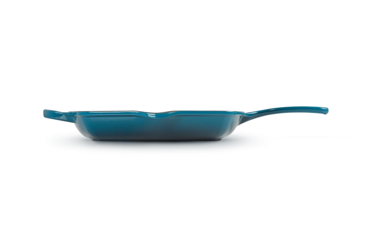 Le Creuset - patelnia żeliwna grillowa z dwoma uchwytami 26 cm Deep Teal