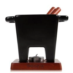 Boska - Zestaw do Fondue czarny, poj. <br>200ml, mahoń