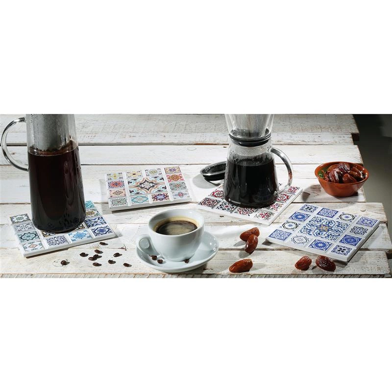 Zassenhaus - podkładka, ceramika/korek, 16 x 16 cm, kwiat Agadir