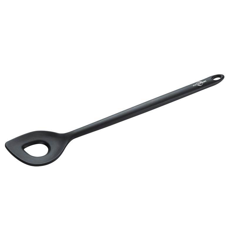 Kuchenprofi - łyżka z otworem, silikon, 30,5 cm, czarna Trend