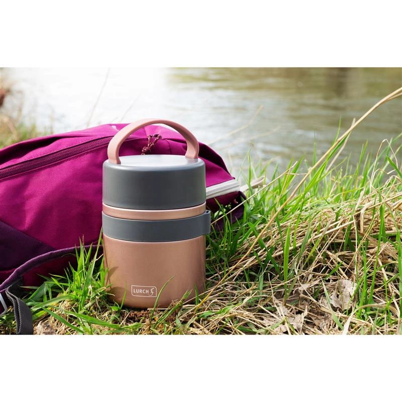 Lurch - pojemnik termiczny, śred. 10,5 x 18,5 cm, 0,5 l, różowe złoto Iso-Pot 2.0