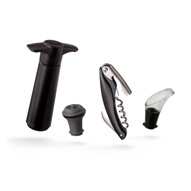 VacuVin - Wine Set Start – zestaw akcesoriów do wina, czarny