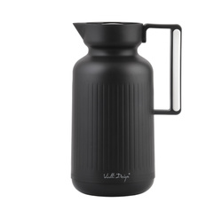 Vialli Design - Termos z wkładem szklanym Lungo 1l czarny