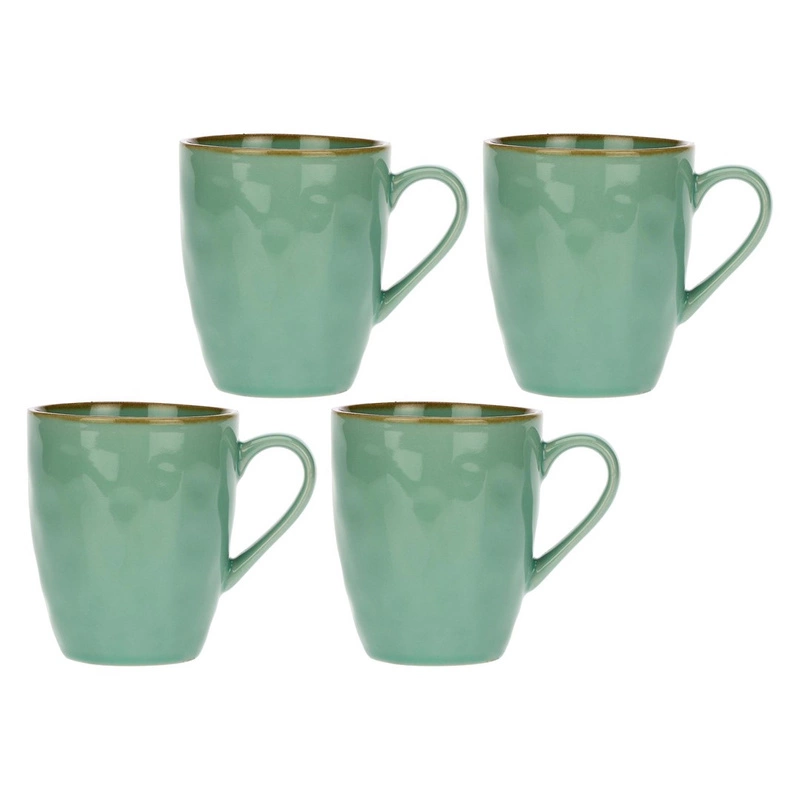 Rose&Tulipani - zestaw 4 kubków z uchwytem 430 ml Concerto Verde Acqua