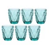 Rose&Tulipani - zestaw 6 szklanek 270 ml turkusowy Diamond
