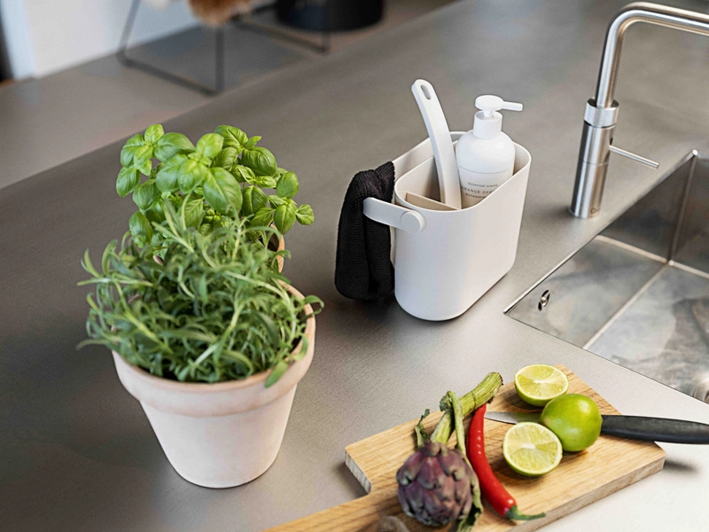 Zone Denmark - Organizer do zlewu 3 el. Circular Grey