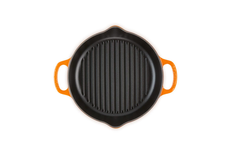 Le Creuset - patelnia żeliwna grillowa 25 cm Płomienna