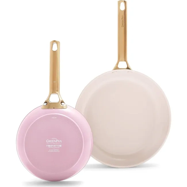 GreenPan - Patelnie ceramiczne PADOVA Quartz Pink 20 + 26 cm
