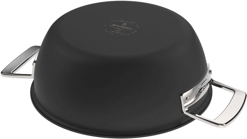 Demeyere - Patelnia głęboka z 2 uchwytami i pokrywką Demeyere Black 5 - 24 cm