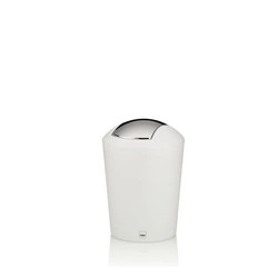 Kela - Kosz z uchylną pokrywą 1,7l. biały-stal Marta