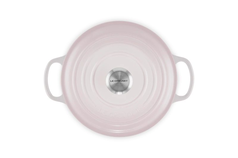 Le Creuset - garnek żeliwny Signature 24 cm 4,2 l shell pink