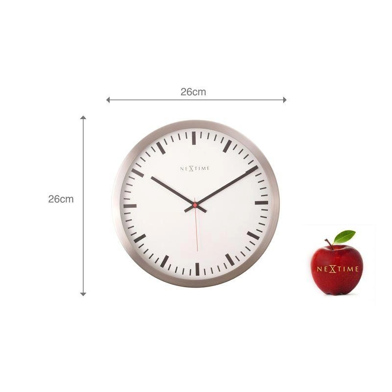 Nextime - zegar Stripe white 34 cm