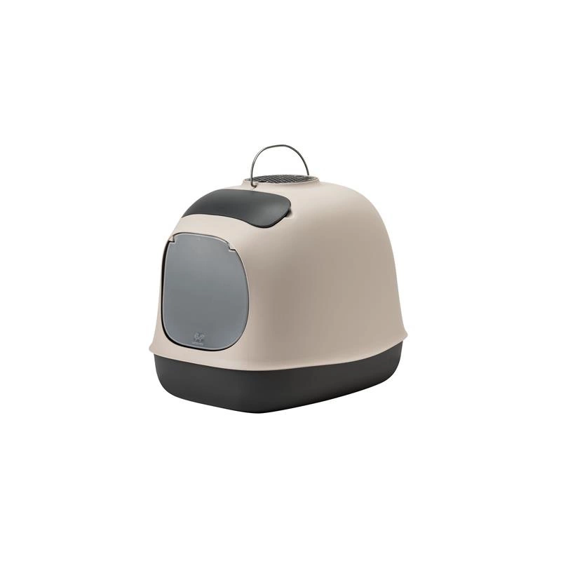 United Pets - Zakryta kuweta dla kota MINU, różowo-szara