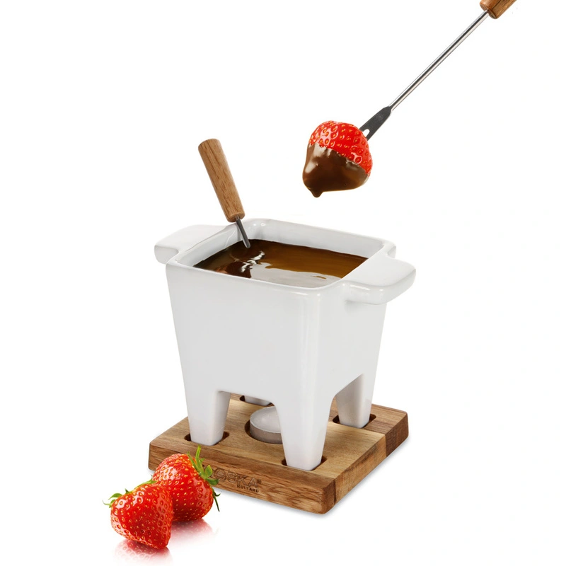 Boska - Zestaw Tapas Fondue biały, poj. <br>200ml, dąb