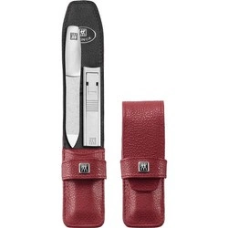 Zwilling - zestaw podróżny - czerwone skórzane etui, 2 elementy Twinox