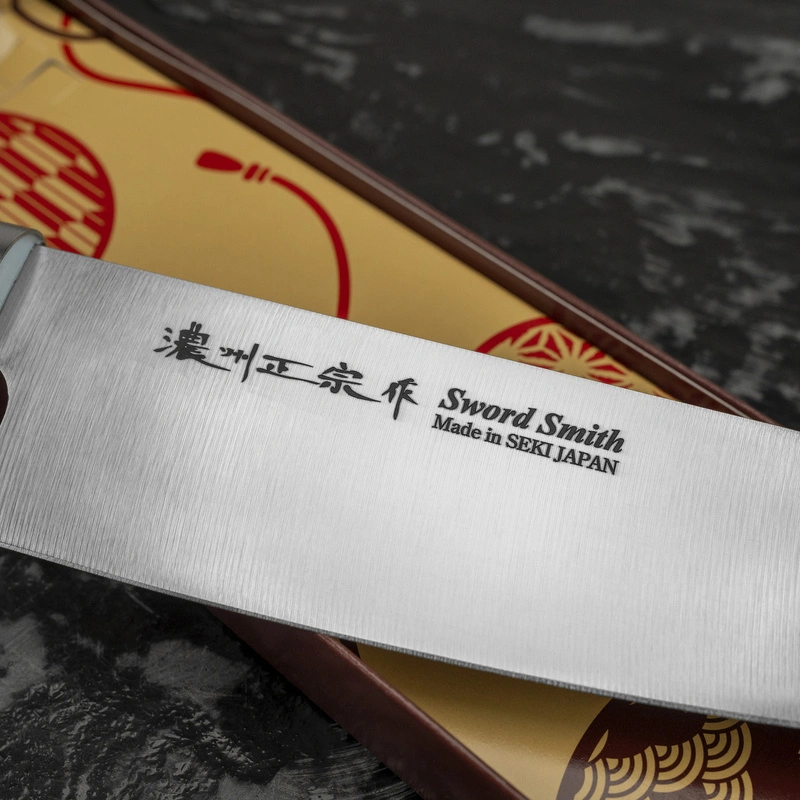 Satake - Macaron Blue Nóż Santoku 17 cm