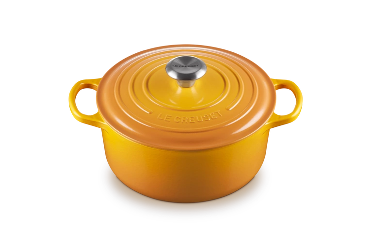 Le Creuset brytfanna żeliwna emaliowana Signature okrągła 24 cm 4,2 l nectar